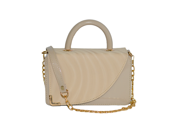 BOX STYLE CROSSBODY BAG BEIGE