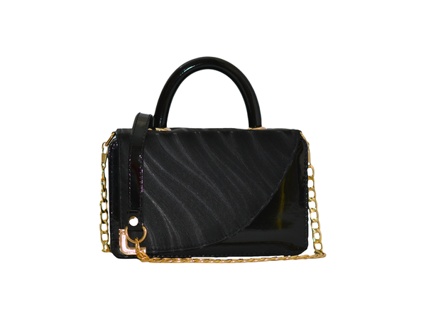 BOX STYLE CROSSBODY BAG BLACK