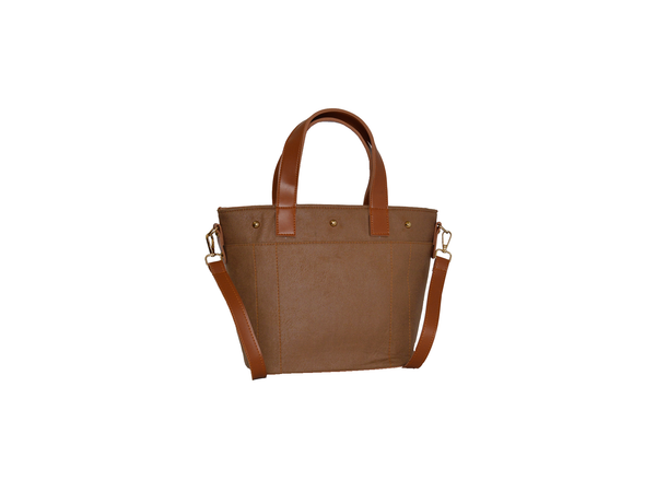 SUEDE TOTE BAG BROWN